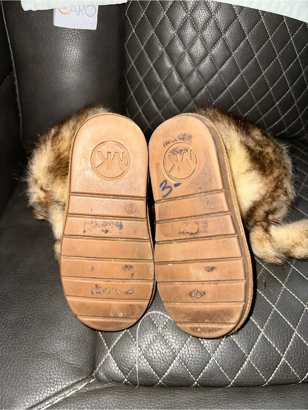 Michael Kors Brown Faux Fur Girls Boots Size 9 Toddler